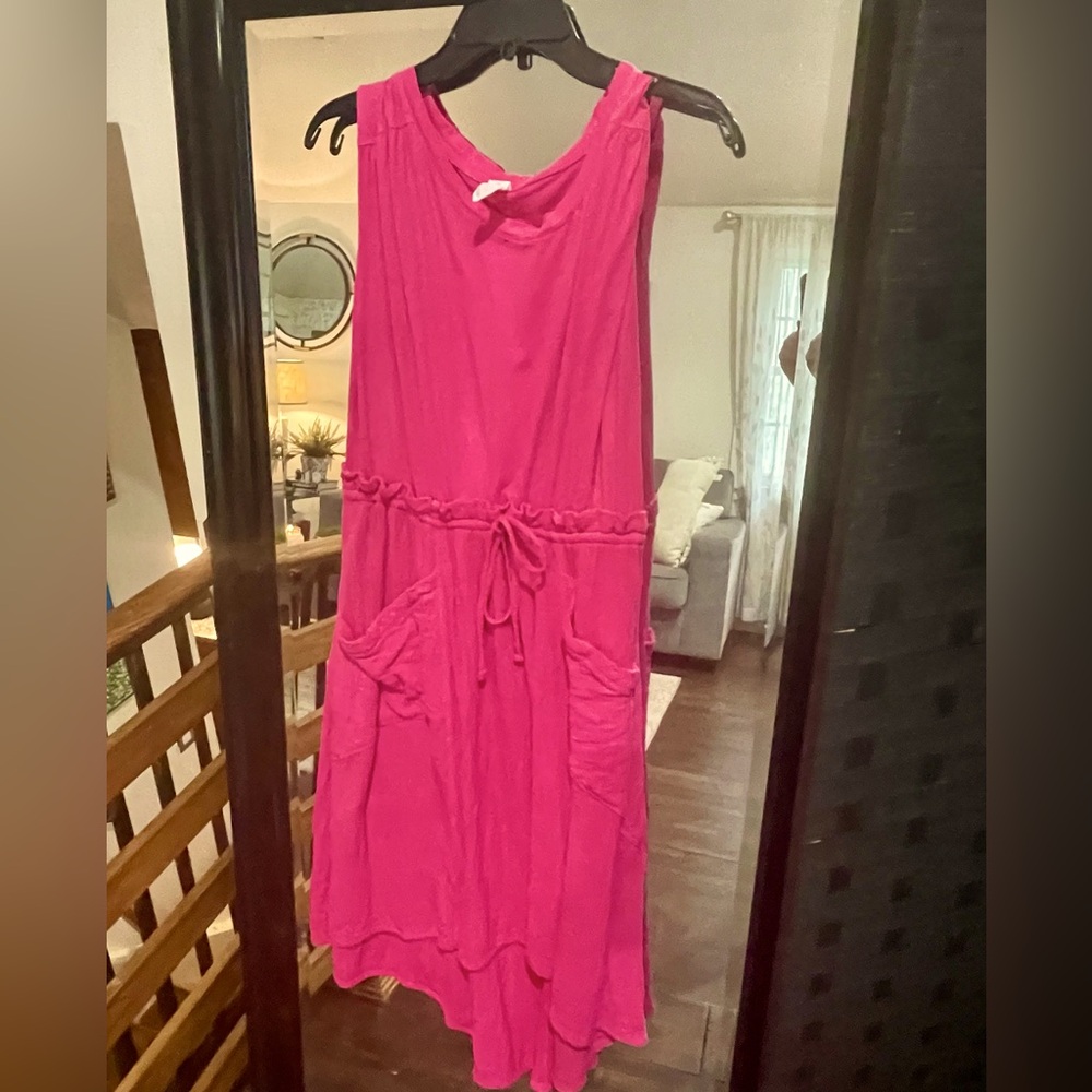 Hot pink Anthropology dress size M